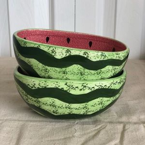 Ceramic watermelon bowls